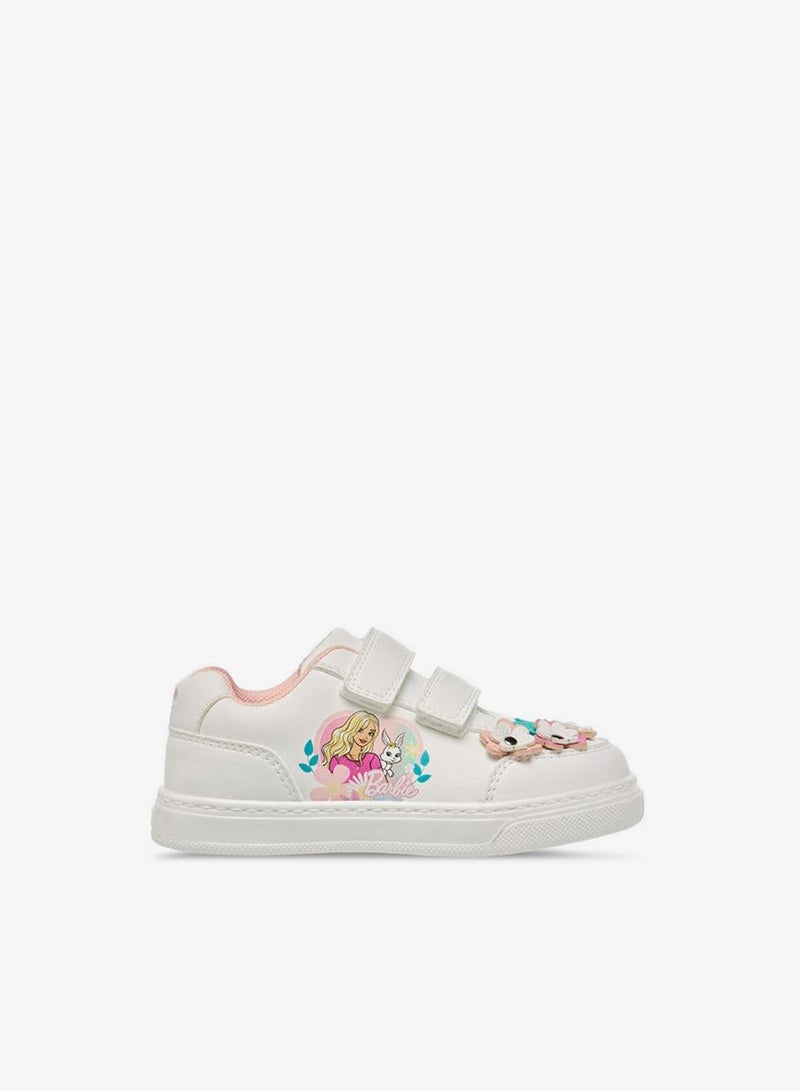 Barbie Girls Floral Accent Hook And Loop Sneakers - Image 3